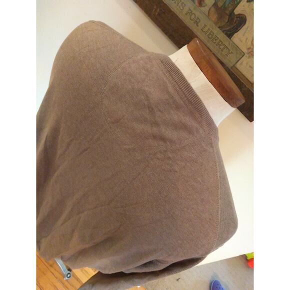 FYNCH-HATTON SUPERFINE COTTON Men's 3XL V Neck Brown Sweater Jumper - Picture 8 of 12